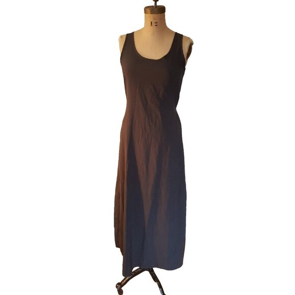 Tea n Rose maxi long gray cut out strappy back straight tank tunic maxi dress S - Picture 9 of 11
